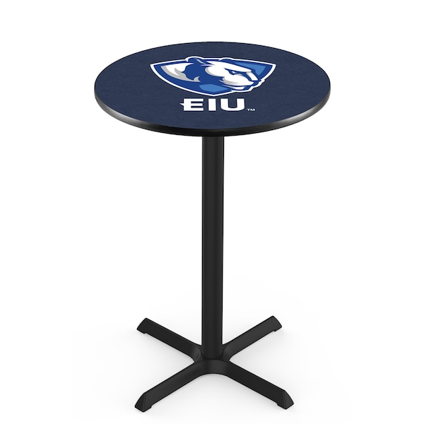 42" Blk Wrinkle Eastern Illinois Pub Table